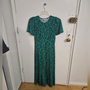 Boden Floral Green Dress